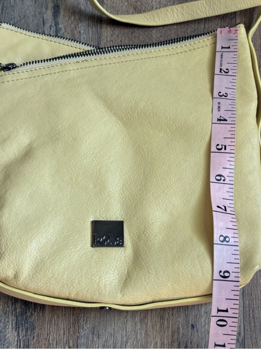 Kooba Stratford Handcrafted Leather Crossbody Bag Asymmetrical Zipper
Yellow - Picture 5 of 5